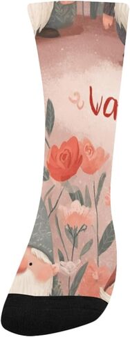 Rose Gnomes Notes Beige Hiking Socks - Toddler Boys & Girls Warm Thick Thermal Winter Crew Socks for School, Daily Wear & Outdoor Activities in Saudi Arabia