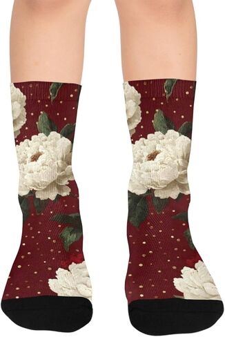 جوارب الفاوانيا البيضاء والذهبية للمشي لمسافات طويلة - جوارب شتوية حرارية سميكة دافئة للأطفال الصغار للأولاد والبنات للمدرسة، والارتداء اليومي والأنشطة الخارجية in Kuwait