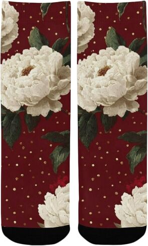 جوارب الفاوانيا البيضاء والذهبية للمشي لمسافات طويلة - جوارب شتوية حرارية سميكة دافئة للأطفال الصغار للأولاد والبنات للمدرسة، والارتداء اليومي والأنشطة الخارجية in Kuwait