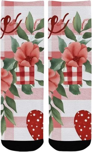Cute Red Heart Gnomes Hiking Socks - Toddler Boys & Girls Warm Thick Thermal Winter Crew Socks for School, Daily Wear & Outdoor Activities in Saudi Arabia