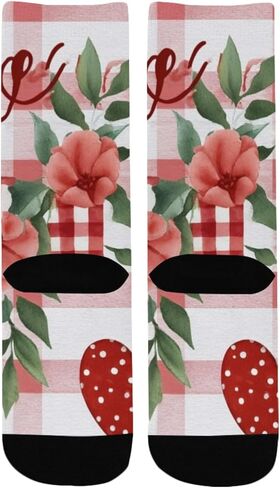 Cute Red Heart Gnomes Hiking Socks - Toddler Boys & Girls Warm Thick Thermal Winter Crew Socks for School, Daily Wear & Outdoor Activities in Saudi Arabia