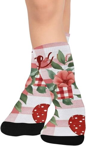 Cute Red Heart Gnomes Hiking Socks - Toddler Boys & Girls Warm Thick Thermal Winter Crew Socks for School, Daily Wear & Outdoor Activities in Saudi Arabia