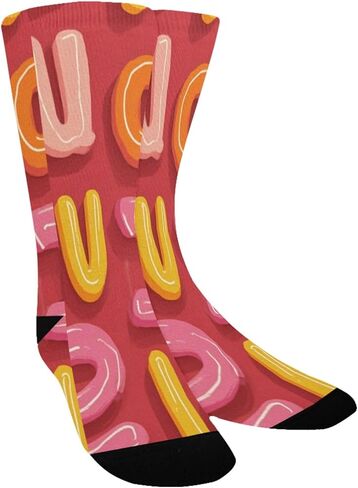 Typography Red Design Hiking Socks - Toddler Boys & Girls Warm Thick Thermal Winter Crew Socks for School, Daily Wear & Outdoor Activities in Saudi Arabia