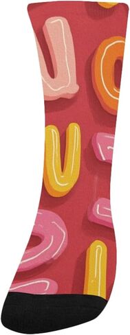 Typography Red Design Hiking Socks - Toddler Boys & Girls Warm Thick Thermal Winter Crew Socks for School, Daily Wear & Outdoor Activities in Saudi Arabia