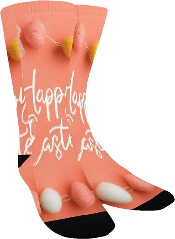 Orange Peony Motif Hiking Socks - Toddler Boys & Girls Warm Thick Thermal Winter Crew Socks for School, Daily Wear & Outdoor Activities in Kuwait