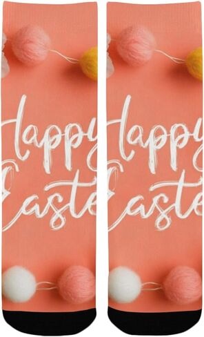 Orange Peony Motif Hiking Socks - Toddler Boys & Girls Warm Thick Thermal Winter Crew Socks for School, Daily Wear & Outdoor Activities in Kuwait