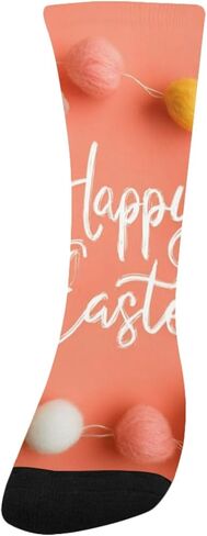 Orange Peony Motif Hiking Socks - Toddler Boys & Girls Warm Thick Thermal Winter Crew Socks for School, Daily Wear & Outdoor Activities in Kuwait