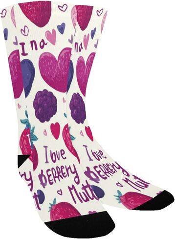 Valentines Heard Fruit Red Hiking Socks - Toddler Boys & Girls Warm Thick Thermal Winter Crew Socks for School, Daily Wear & Outdoor Activities in Saudi Arabia