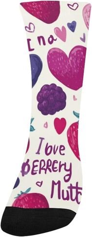 Valentines Heard Fruit Red Hiking Socks - Toddler Boys & Girls Warm Thick Thermal Winter Crew Socks for School, Daily Wear & Outdoor Activities in Saudi Arabia