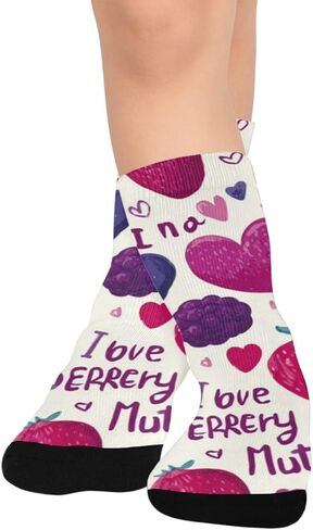 Valentines Heard Fruit Red Hiking Socks - Toddler Boys & Girls Warm Thick Thermal Winter Crew Socks for School, Daily Wear & Outdoor Activities in Saudi Arabia