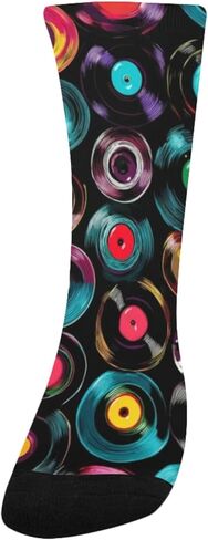 Retro Vinyl Artb Black Hiking Socks - Toddler Boys & Girls Warm Thick Thermal Winter Crew Socks for School, Daily Wear & Outdoor Activities in Saudi Arabia