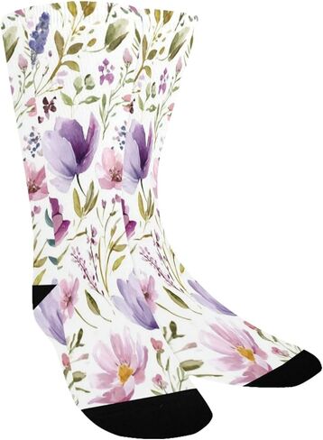 Watercolor Floral Designs Hiking Socks - Toddler Boys & Girls Warm Thick Thermal Winter Crew Socks for School, Daily Wear & Outdoor Activities in Saudi Arabia