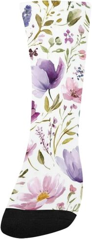 Watercolor Floral Designs Hiking Socks - Toddler Boys & Girls Warm Thick Thermal Winter Crew Socks for School, Daily Wear & Outdoor Activities in Saudi Arabia