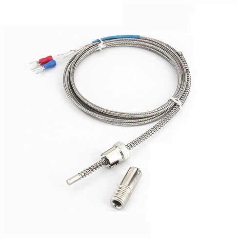 M12 K E Type Shielded Wire Thermocouple Temperature Sensor for Controller 1-5M 0-600℃ 1Pcs(M12 Type E 4M) in Saudi Arabia