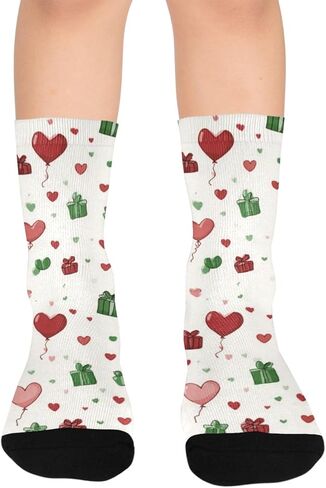 Watercolor Heart Design Hiking Socks - Toddler Boys & Girls Warm Thick Thermal Winter Crew Socks for School, Daily Wear & Outdoor Activities in Saudi Arabia
