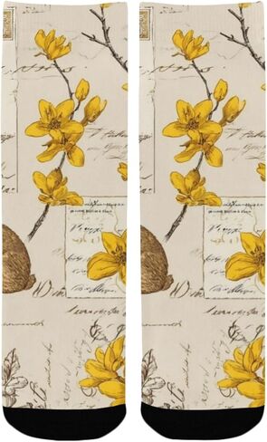 Art Botanical Bunny Hiking Socks - Toddler Boys & Girls Warm Thick Thermal Winter Crew Socks for School, Daily Wear & Outdoor Activities in Kuwait