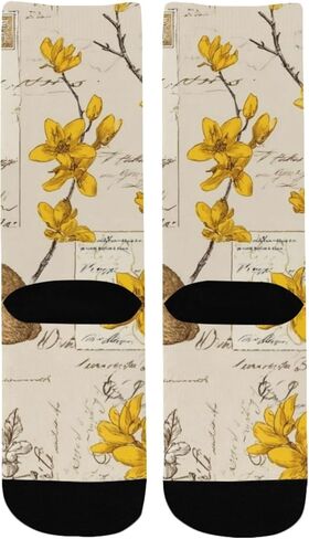 Art Botanical Bunny Hiking Socks - Toddler Boys & Girls Warm Thick Thermal Winter Crew Socks for School, Daily Wear & Outdoor Activities in Kuwait