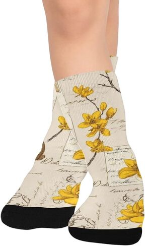 Art Botanical Bunny Hiking Socks - Toddler Boys & Girls Warm Thick Thermal Winter Crew Socks for School, Daily Wear & Outdoor Activities in Kuwait