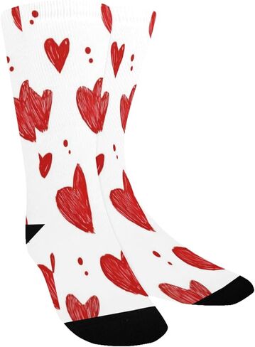 Small Bright Love Red Hiking Socks - Toddler Boys & Girls Warm Thick Thermal Winter Crew Socks for School, Daily Wear & Outdoor Activities in Saudi Arabia
