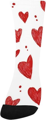 Small Bright Love Red Hiking Socks - Toddler Boys & Girls Warm Thick Thermal Winter Crew Socks for School, Daily Wear & Outdoor Activities in Saudi Arabia