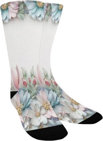 جوارب للتنزه سيرًا على الأقدام بتصميم زهور - جوارب شتوية حرارية سميكة دافئة للأطفال الصغار للأولاد والبنات للمدرسة، والارتداء اليومي والأنشطة الخارجية in Kuwait