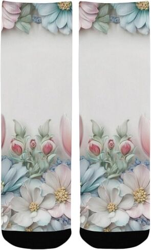 جوارب للتنزه سيرًا على الأقدام بتصميم زهور - جوارب شتوية حرارية سميكة دافئة للأطفال الصغار للأولاد والبنات للمدرسة، والارتداء اليومي والأنشطة الخارجية in Kuwait