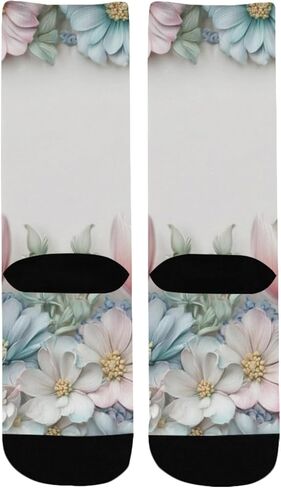 جوارب للتنزه سيرًا على الأقدام بتصميم زهور - جوارب شتوية حرارية سميكة دافئة للأطفال الصغار للأولاد والبنات للمدرسة، والارتداء اليومي والأنشطة الخارجية in Kuwait