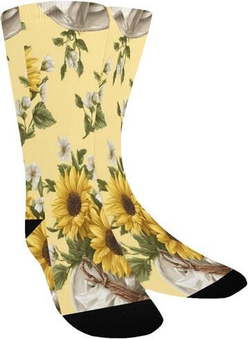 جوارب عباد الشمس وباقة الربيع للمشي لمسافات طويلة - جوارب شتوية سميكة دافئة للأولاد والبنات الصغار للمدرسة، والارتداء اليومي والأنشطة الخارجية in Kuwait