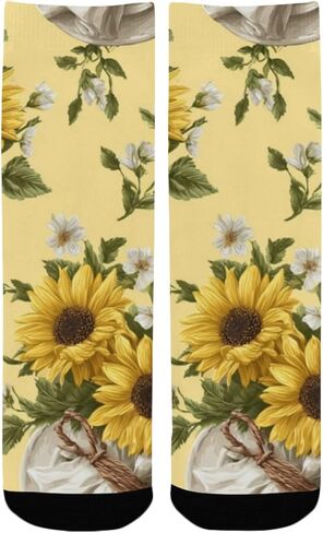 جوارب عباد الشمس وباقة الربيع للمشي لمسافات طويلة - جوارب شتوية سميكة دافئة للأولاد والبنات الصغار للمدرسة، والارتداء اليومي والأنشطة الخارجية in Kuwait