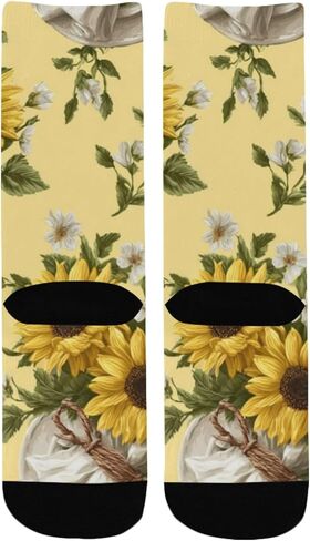 جوارب عباد الشمس وباقة الربيع للمشي لمسافات طويلة - جوارب شتوية سميكة دافئة للأولاد والبنات الصغار للمدرسة، والارتداء اليومي والأنشطة الخارجية in Kuwait