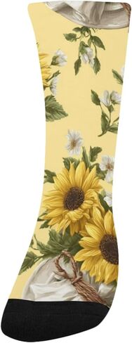 جوارب عباد الشمس وباقة الربيع للمشي لمسافات طويلة - جوارب شتوية سميكة دافئة للأولاد والبنات الصغار للمدرسة، والارتداء اليومي والأنشطة الخارجية in Kuwait