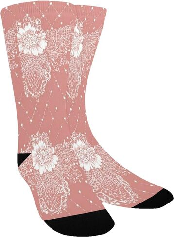 Vintage Bloom Art Pink Hiking Socks - Toddler Boys & Girls Warm Thick Thermal Winter Crew Socks for School, Daily Wear & Outdoor Activities in Kuwait