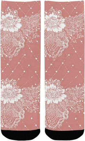 Vintage Bloom Art Pink Hiking Socks - Toddler Boys & Girls Warm Thick Thermal Winter Crew Socks for School, Daily Wear & Outdoor Activities in Kuwait