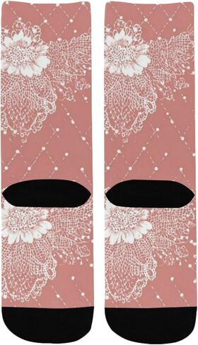 Vintage Bloom Art Pink Hiking Socks - Toddler Boys & Girls Warm Thick Thermal Winter Crew Socks for School, Daily Wear & Outdoor Activities in Kuwait