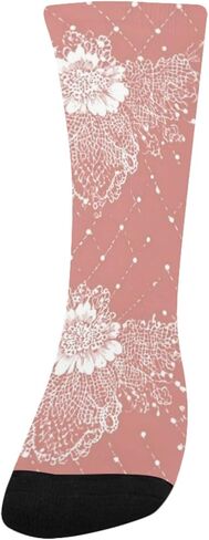 Vintage Bloom Art Pink Hiking Socks - Toddler Boys & Girls Warm Thick Thermal Winter Crew Socks for School, Daily Wear & Outdoor Activities in Kuwait