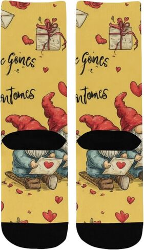 Rose Gnome Valentine Hiking Socks - Toddler Boys & Girls Warm Thick Thermal Winter Crew Socks for School, Daily Wear & Outdoor Activities in Saudi Arabia