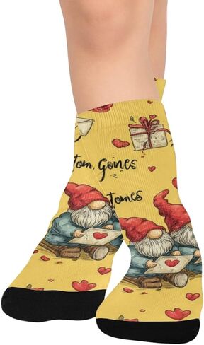 Rose Gnome Valentine Hiking Socks - Toddler Boys & Girls Warm Thick Thermal Winter Crew Socks for School, Daily Wear & Outdoor Activities in Saudi Arabia