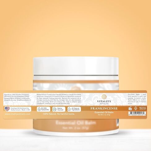 بلسم اللبان بمستخلصات حيوية - 2 أونصة، بوسويليا سيراتا، شمع العسل، زيت الزيتون، مرطب للبشرة الجافة والمتشققة، جميع أنواع البشرة in Kuwait