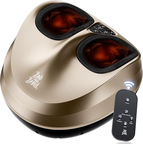 BOB AND BRAD Shiatsu Foot Massager with Heat and Remote,FSA Eligible HSA Deep Kneading Electric Feet Massager for Plantar Fasciitis, Fits US Size 12 in Kuwait