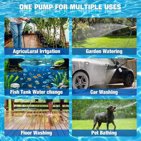 Cordless Submersible Water Pump for Milwaukee 18V Battery, 500GPH Portable Utility Pump with Sediment Filter for Pools, Gardens, Ponds, and Aquariums (Tool Only) in Kuwait