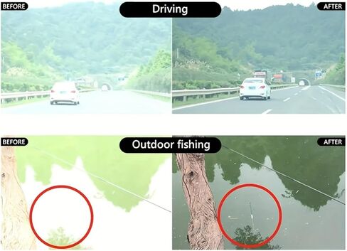 Polarized Photochromic Glasses, Rimless Chameleon Lens for Day & Night Use, Ideal for Fishing, Driving, Hiking, Camping in Saudi Arabia