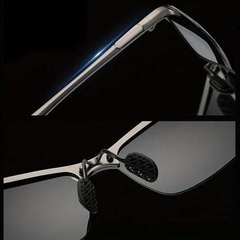 Polarized Photochromic Glasses, Rimless Chameleon Lens for Day & Night Use, Ideal for Fishing, Driving, Hiking, Camping in Saudi Arabia