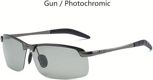 Polarized Photochromic Glasses, Rimless Chameleon Lens for Day & Night Use, Ideal for Fishing, Driving, Hiking, Camping in Saudi Arabia