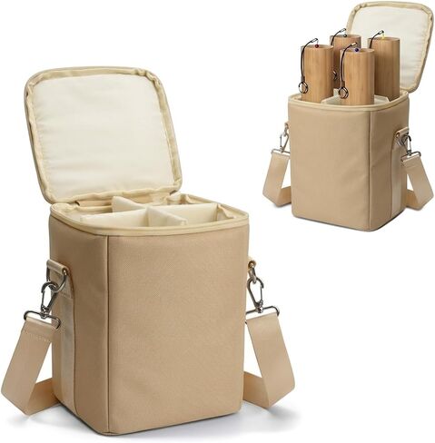 Wind Chimes Padded Case for Melody Chimes and Koshi Chimes – Carrying Travel & Storage Bag – Universal Fit Instrument Case, Windbell Sound Healing & Meditation - Black in Kuwait