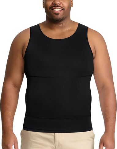 Eleady Gynecomastia Compression Compression Shirt Men - Body Shaper Tank Top Top Mens Denming Undershirt Dishirts Plus Size in Kuwait