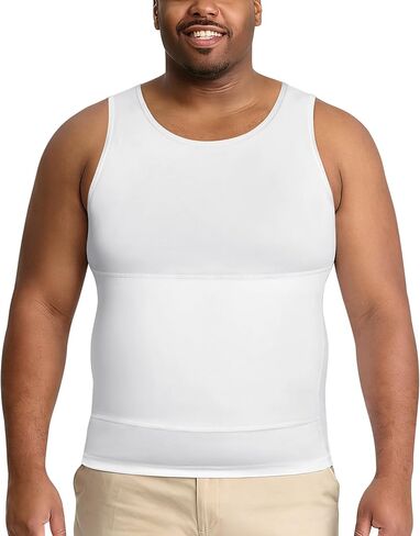 Eleady Gynecomastia Compression Compression Shirt Men - Body Shaper Tank Top Top Mens Denming Undershirt Dishirts Plus Size in Kuwait