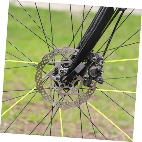 VICASKY 75 PCS Motorcycle Dirt Bike Wheel Rim Covers Fluorescent Yellow Wheel Rim Protectors Kit Durable and Simple to Install Bike Accessories in Saudi Arabia