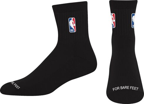 من أجل الأقدام العارية، جورب ربع سنوي بشعار NBA الكلاسيكي، أسود، مقاس كبير in Saudi Arabia