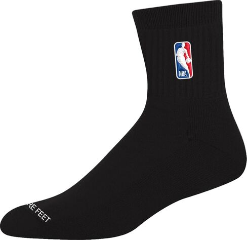 من أجل الأقدام العارية، جورب ربع سنوي بشعار NBA الكلاسيكي، أسود، مقاس كبير in Saudi Arabia