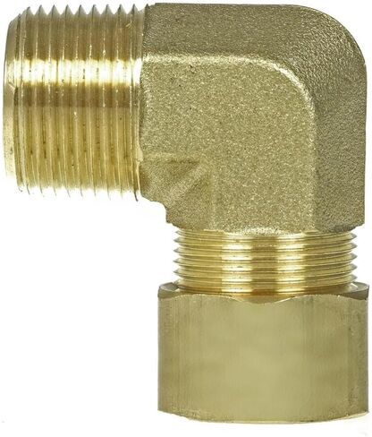 69JJ تركيب كوع ضاغط الهواء - لجزء توصيل أنظمة أنابيب ضاغط الهواء - كوع مطروق - 3/4 بوصة × 3/4 بوصة ضغط X ذكر 90 درجة 200 رطل لكل بوصة مربعة أصفر - أجزاء ضاغط الهواء in Kuwait